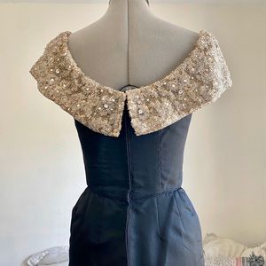 ❌SOLD❌1960s classic Black Cocktail glamour Dress